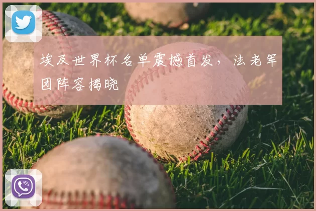 埃及世界杯名单震撼首发，法老军团阵容揭晓